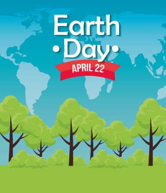 toprak günü kutlama için ağaç koruma