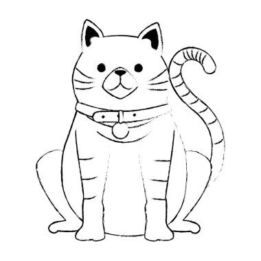 sevimli kedi maskotu karakteri