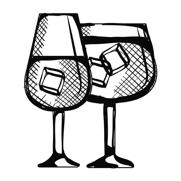 Тости з келихами для вина — стоковий вектор