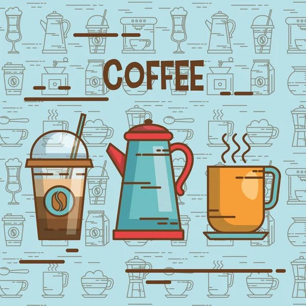 Ilustración vector de café — Vector de stock