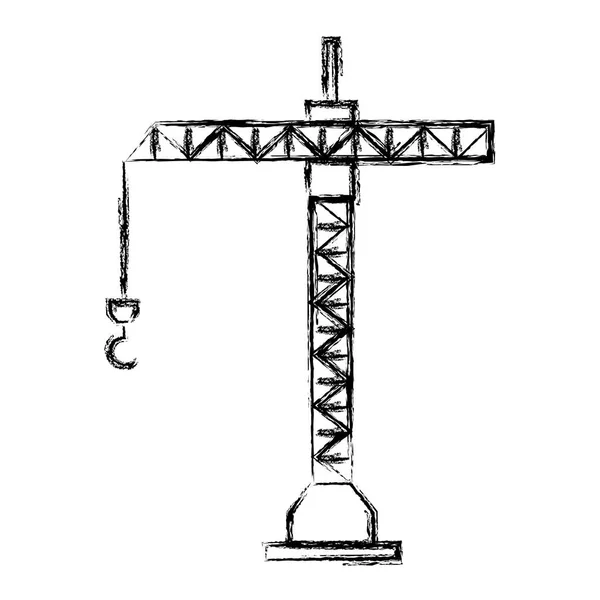 Crane tower isolerade ikonen — Stock vektor