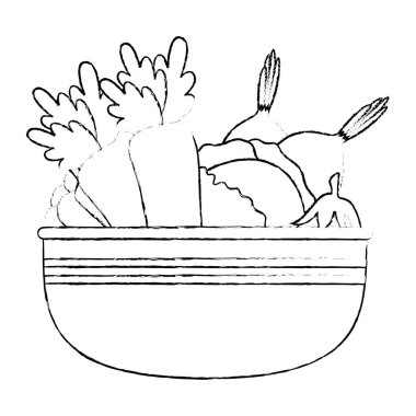 mutfak kasesinde sebze