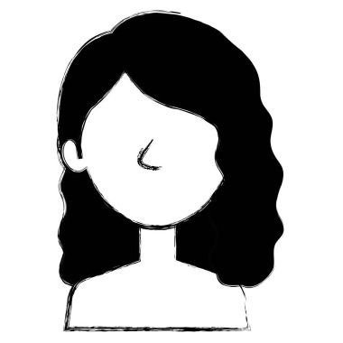 güzel ve genç kadın gömleksiz karakter