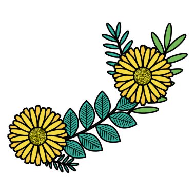 çiçek ve Bahçe dekoratif yaprakları