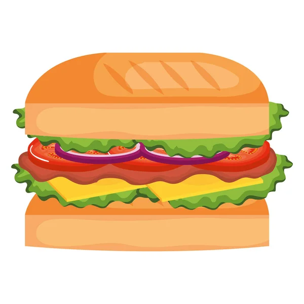 Leckeres Burger Fast Food — Stockvektor