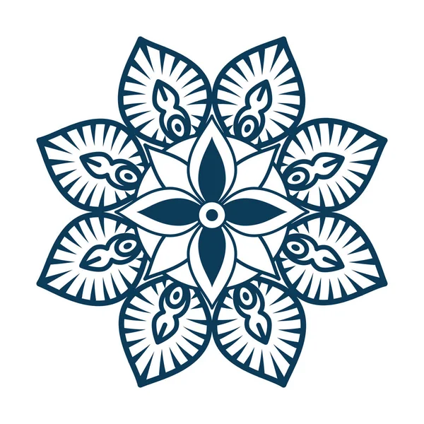 美しい花の装飾的なアイコン — ストックベクタ