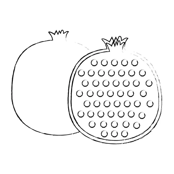 Świeżych owoców granatów ikona — Wektor stockowy