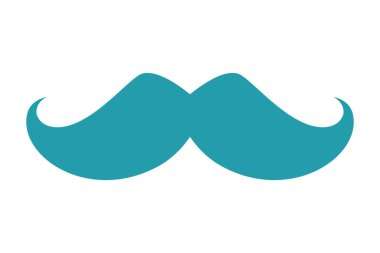 komik bıyık tarzı hipster simgesi