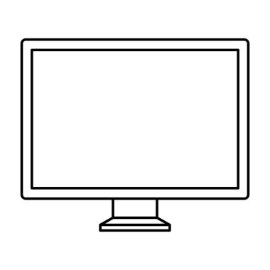 masaüstü bilgisayar monitörü izole edilmiş simge