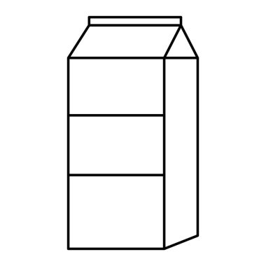 süt kutusu ürün simgesi vektör illüstrasyon