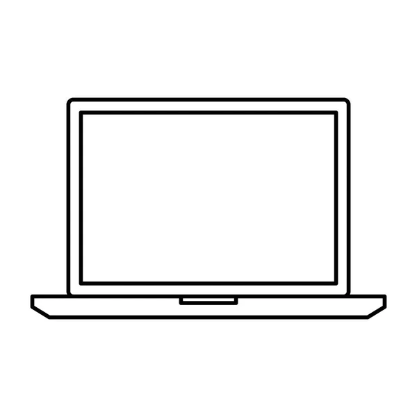 Laptop computer technology isolated icon — Stock Vector