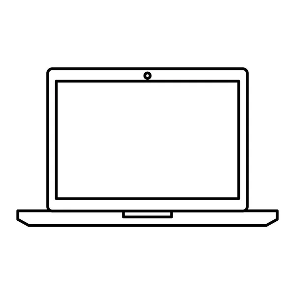 Laptop computer device technology icon — Stock Vector