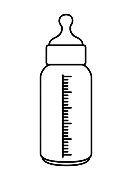 Butelka mleka dziecko ikona na białym tle — Wektor stockowy