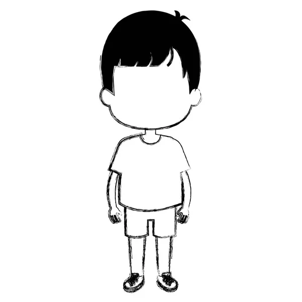 Lycklig liten pojke karaktär — Stock vektor
