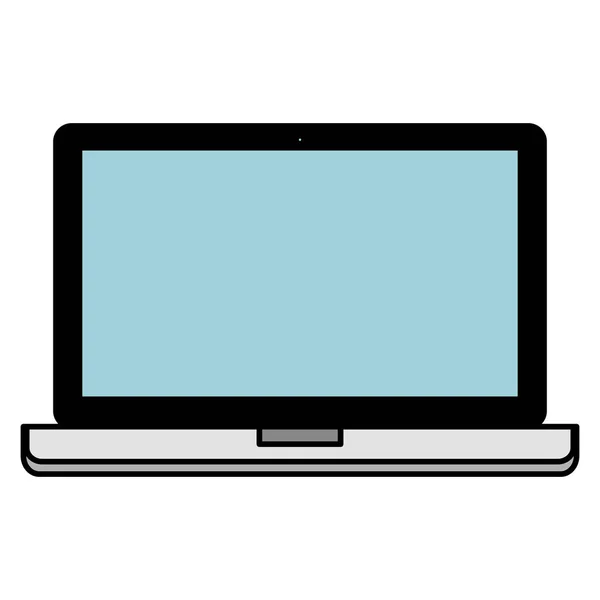 Ноутбук комп'ютер пристрій ізольований значок — стоковий вектор