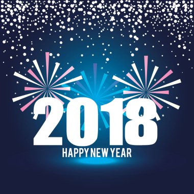 Mutlu yeni yıl 2018 kartpostal