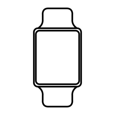 smartwatch weareable teknoloji cihaz vektör illüstrasyon