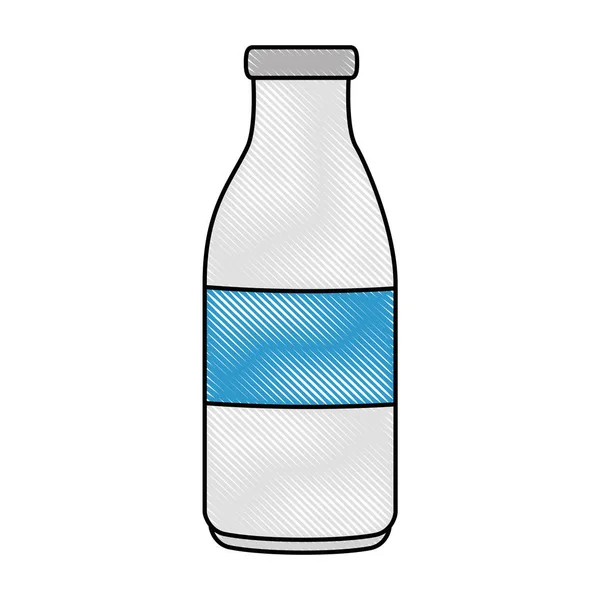 Пляшка молока ізольована ікона — стоковий вектор