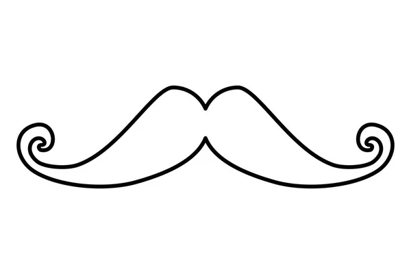 Mustasch hipster stil ikon vektor illustration — Stock vektor