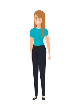 zarif iş kadını avatar karakter vektör illüstrasyon