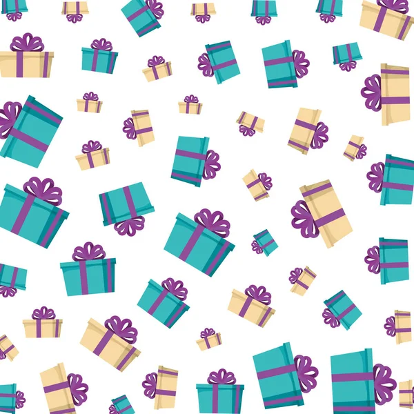 선물 상자 선물 패턴 — 스톡 벡터