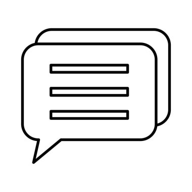 konuşma balonu mesaj simgesi vektör illüstrasyon