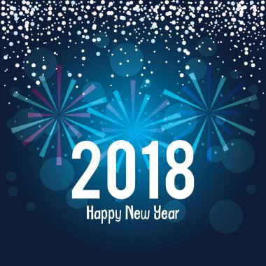 Mutlu yeni yıl 2018 kartpostal