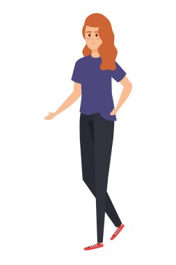 Sevimli genç kadın Avatar karakteri