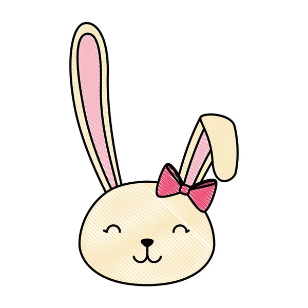 Mignonne tête de lapin célébration de Pâques — Image vectorielle