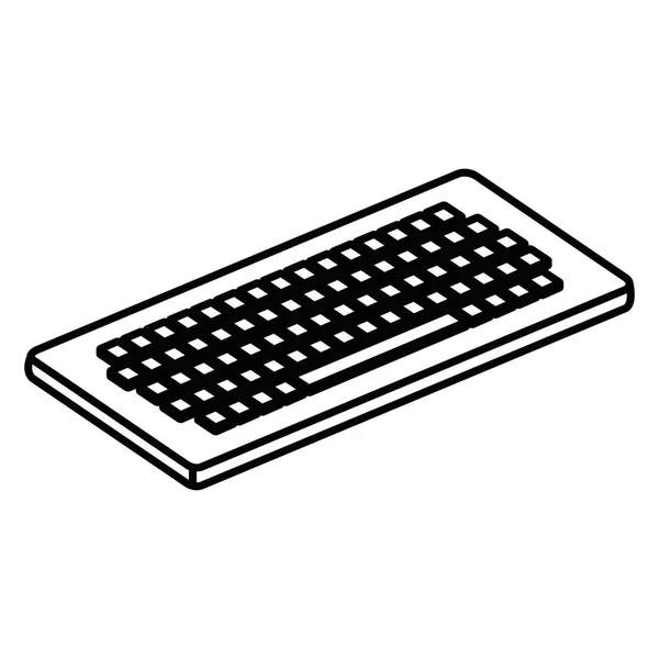 Tastiera del computer icona isolata — Vettoriale Stock