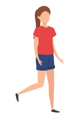 Sevimli genç kadın Avatar karakteri