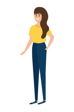 Sevimli genç kadın Avatar karakteri