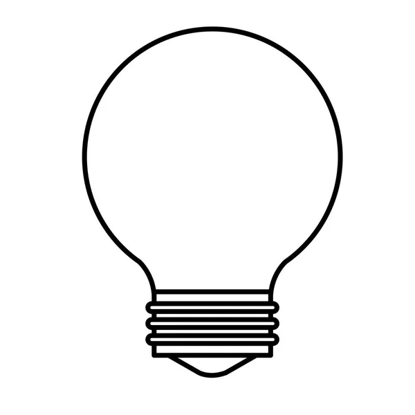 Bombilla idea de luz icono aislado — Vector de stock