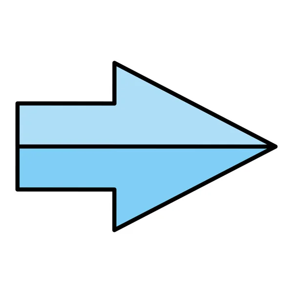 Flèche index direction icône isolée — Image vectorielle