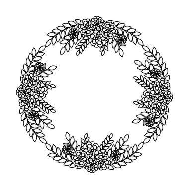 dairesel gül dekorasyon simgesi