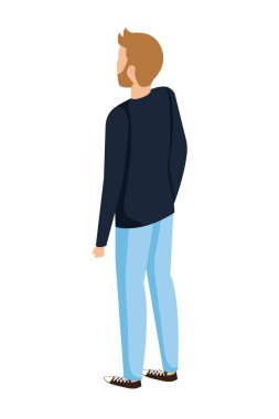 Sakallı genç adam.