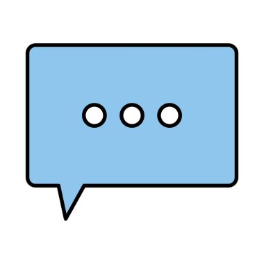 konuşma balonu mesaj simgesi vektör illüstrasyon