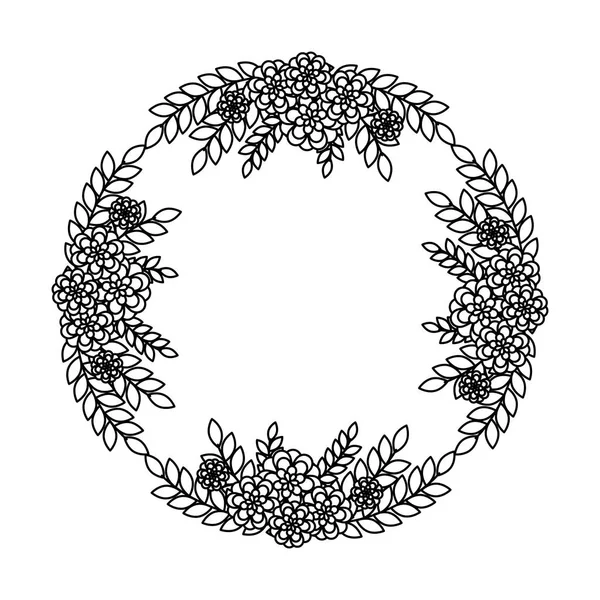 Kreisförmige Rosen als Dekoration — Stockvektor