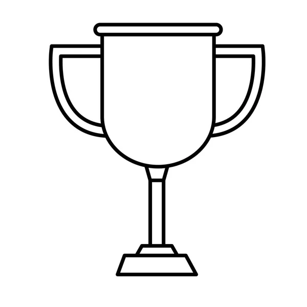 Trophée coupe prix icône isolée — Image vectorielle