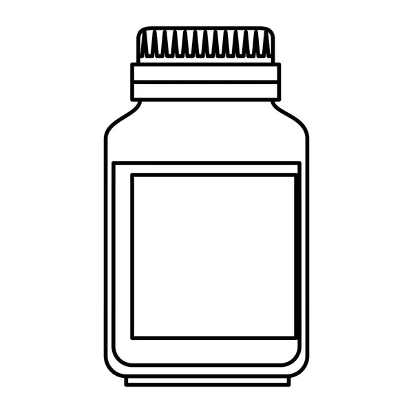 Medical plastic bottle isolated icon — Stock Vector