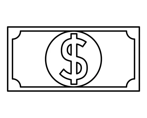 Bill money dollar paper icon — Stock Vector