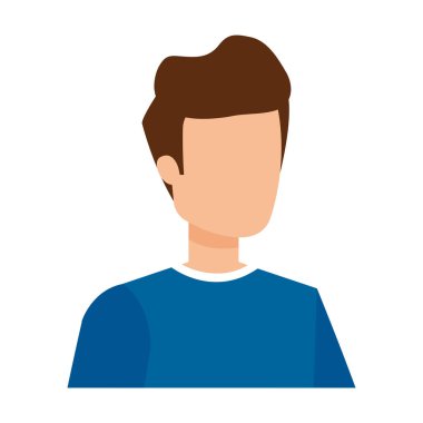 Genç ve rahat bir adam karakter