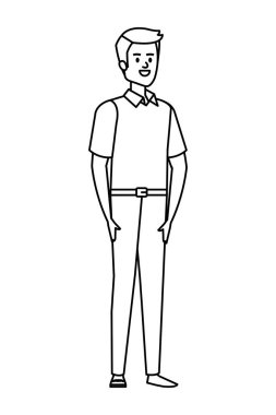 zarif işadamı avatar karakter vektör illüstrasyon