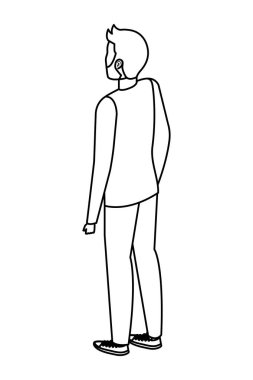 Sakallı genç adam.