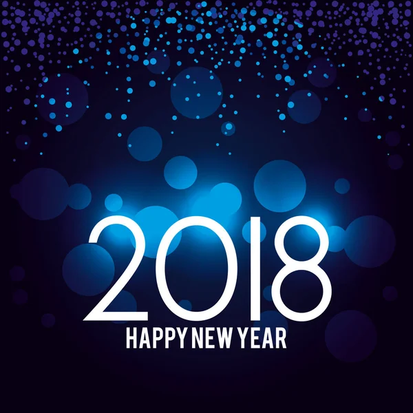 Feliz Año Nuevo 2018 postal — Vector de stock