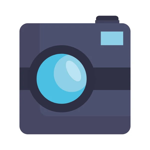 Fotografische camera apparaat geïsoleerd pictogram — Stockvector