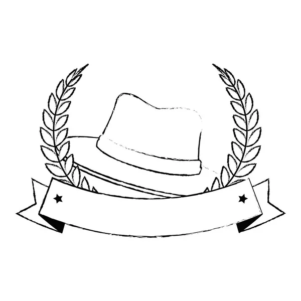 花輪付き伝統的なカナダの帽子 — ストックベクタ