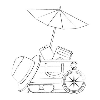 Tatil Aksesuarları ile şemsiye plaj