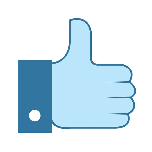 Hand like social media icon — Stock Vector