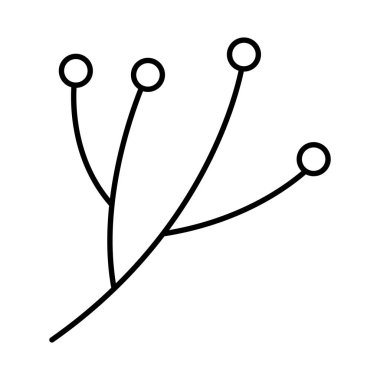 güzel çiçek dekoratif simge vektör illüstrasyon